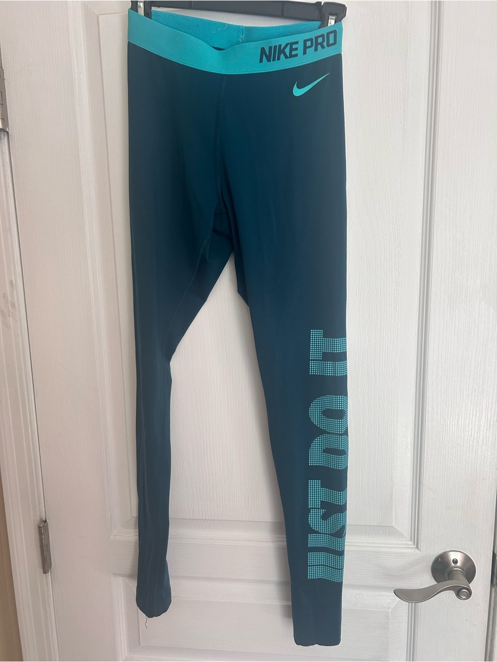 Nike Pro Teal Compression Leggings - Teal